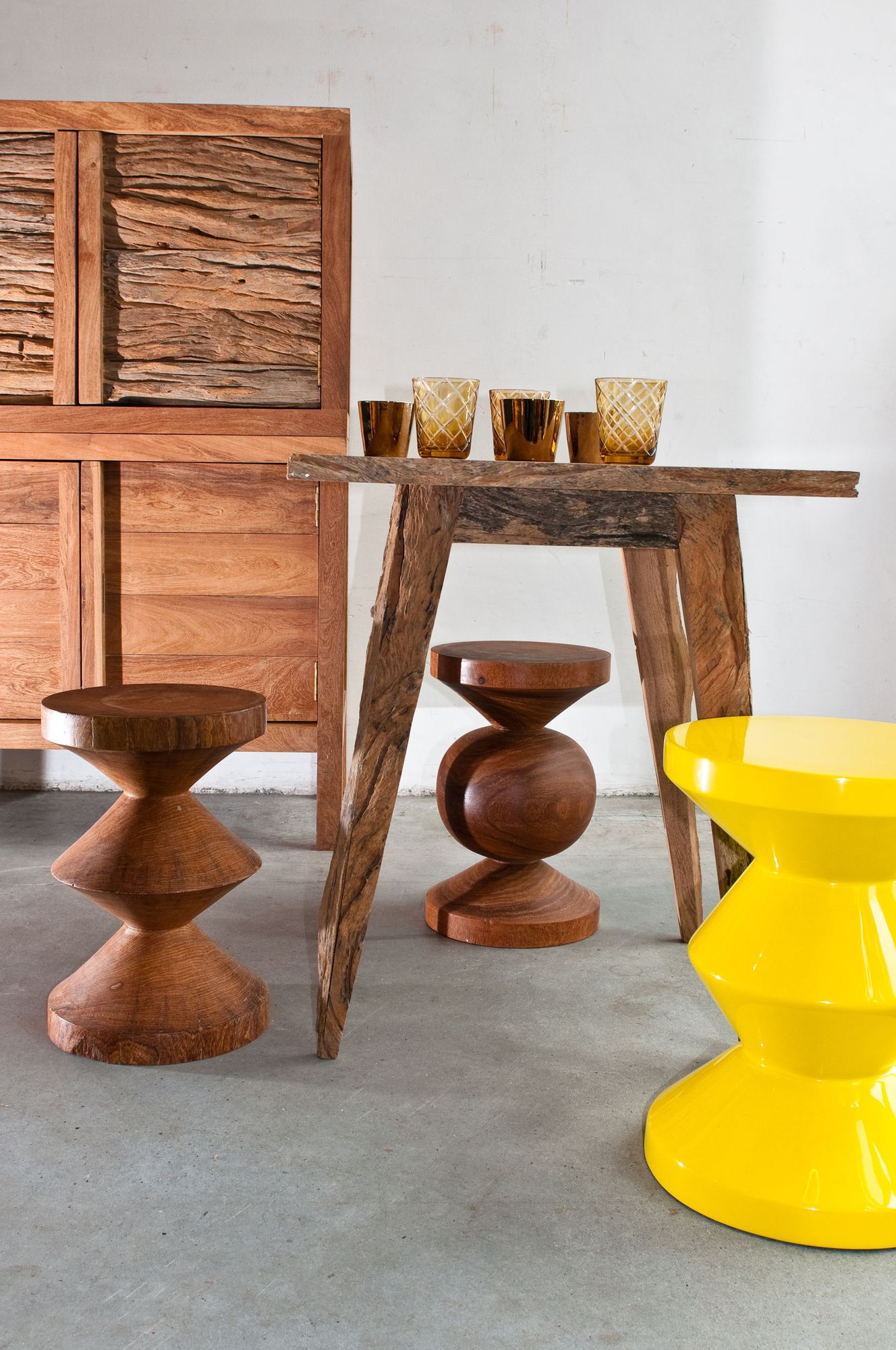 Stool Zig Zag Pols Potten / Wood - Natural wood - Wood | Made In