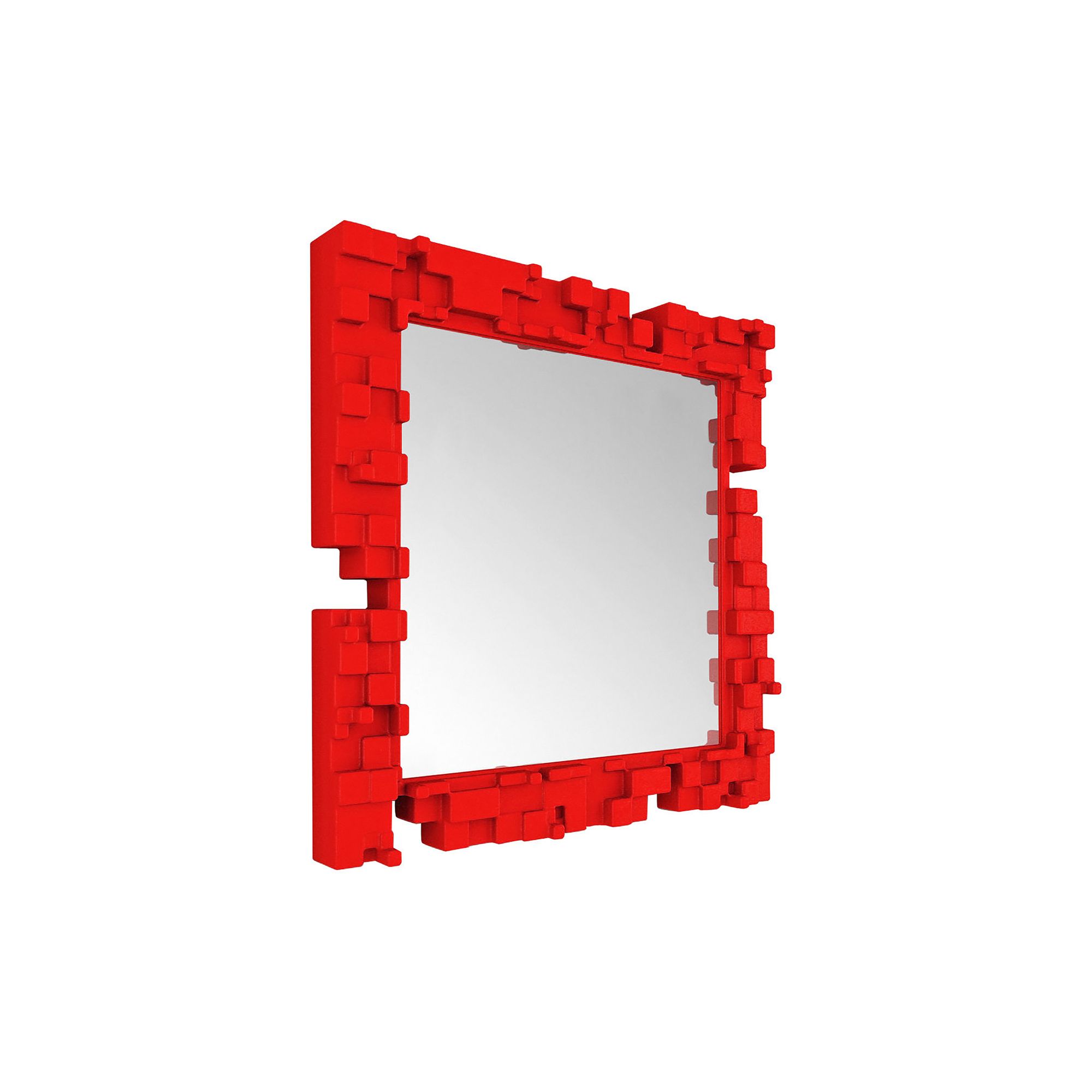 Slide Pixel Wall mirror - red | Made In Design UK