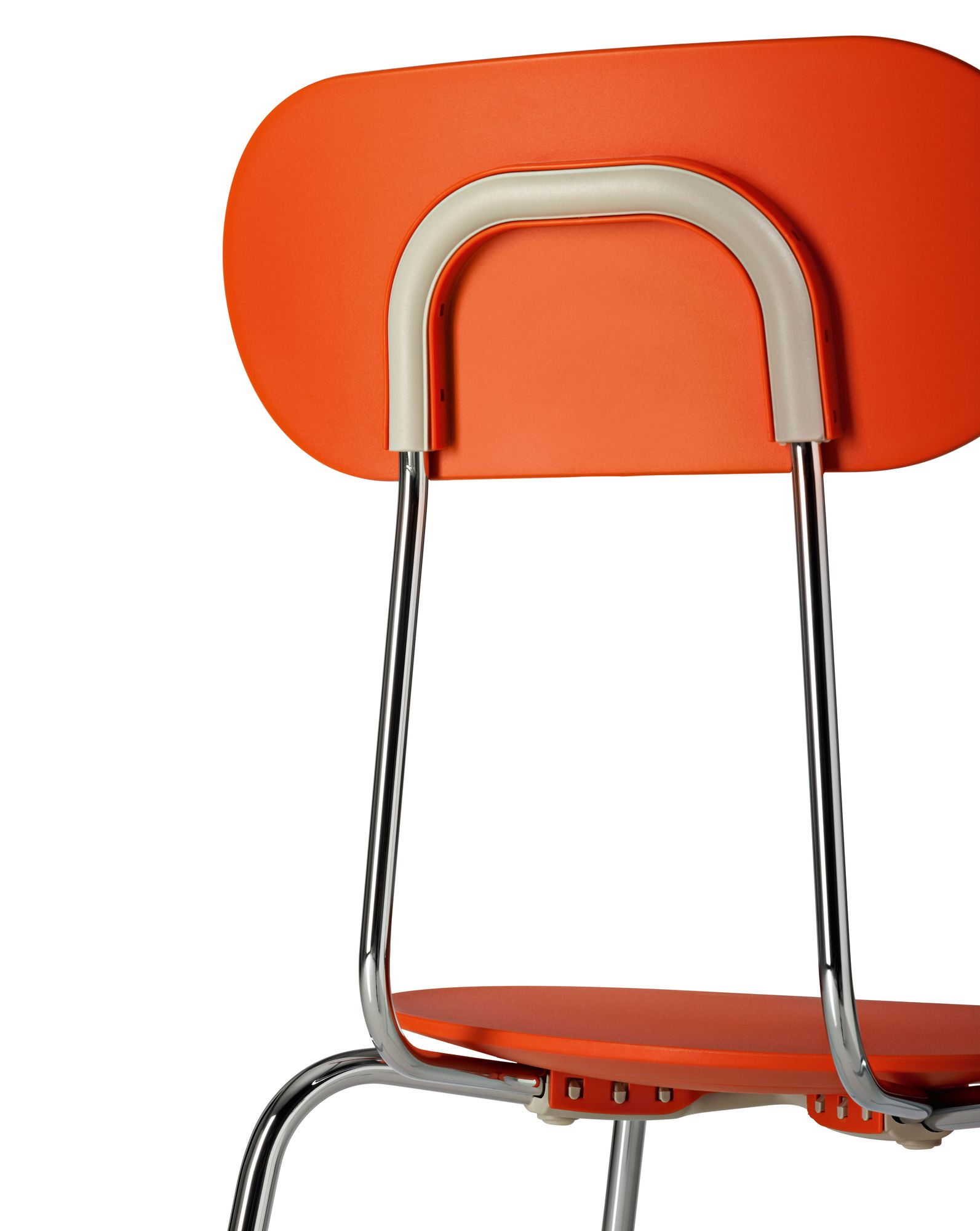 Magis Mariolina Stacking chair - orange chromed | Made In Design UK