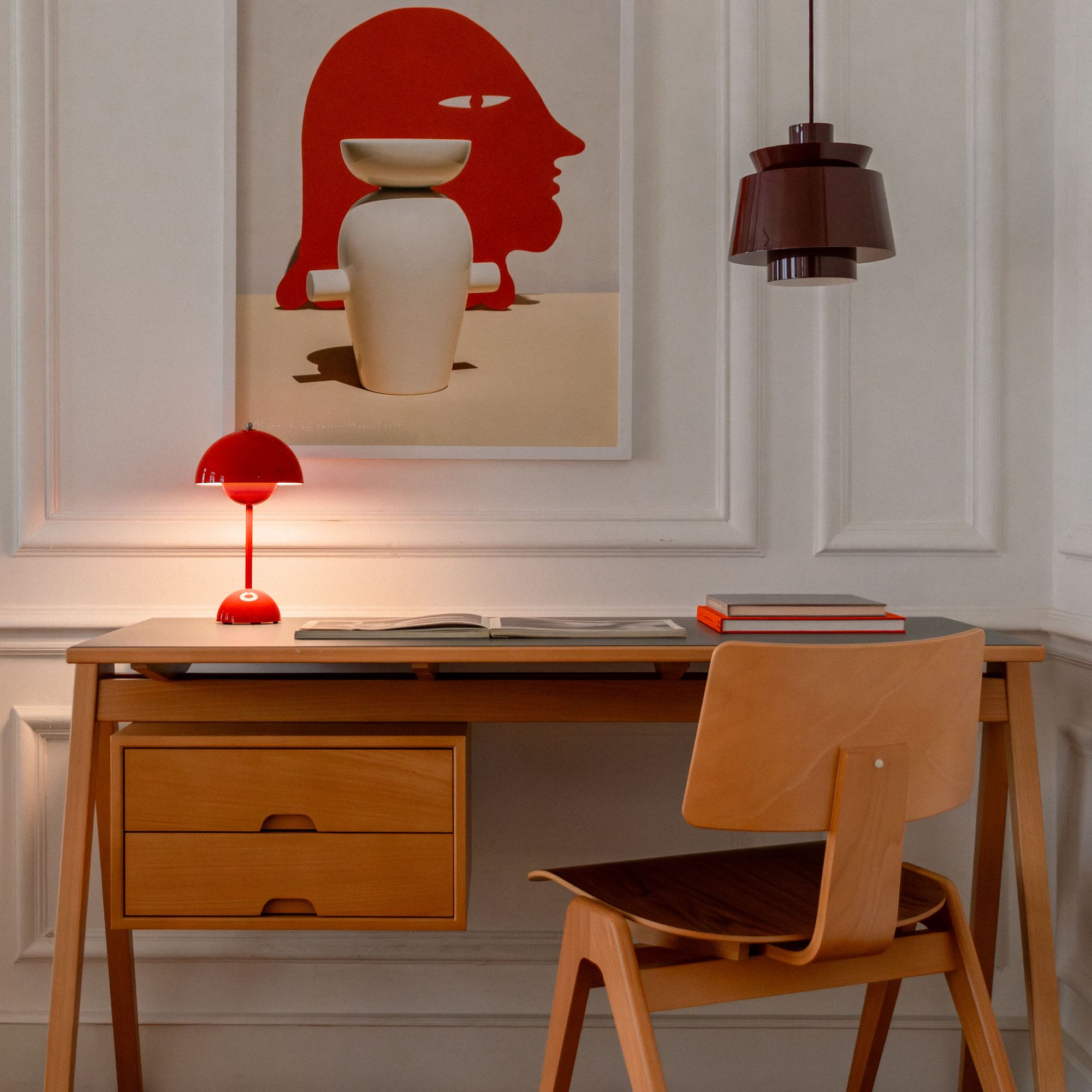 Lampe sans fil rechargeable Flowerpot VP9 (1968) / Edition limitée 25 ans &Tradition - lampes bureau iconiques