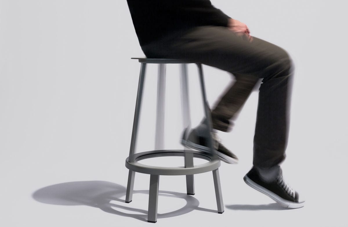 Hay Revolver Swivel bar stool - black | Made In Design UK