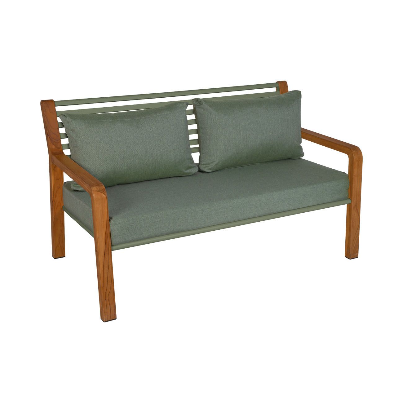 Gartensofa 2-Sitzer Somerset von Fermob - teak, natur kaktus | Made In  Design
