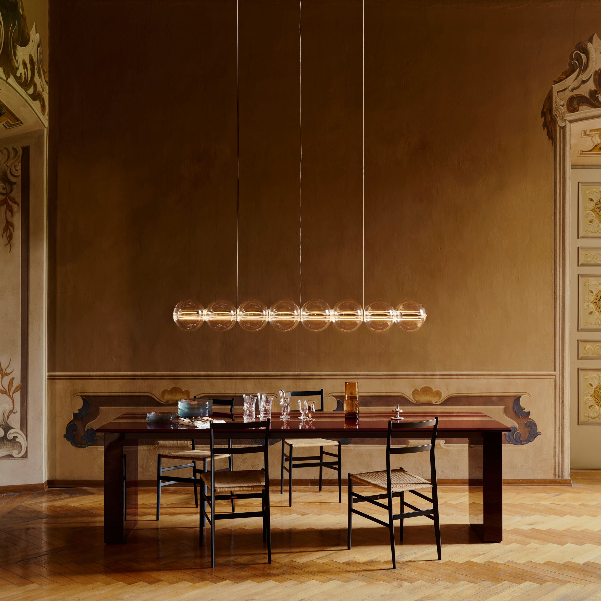 Suspension Luce Sferica S1 L 167 cm Flos - luminaire salle à manger