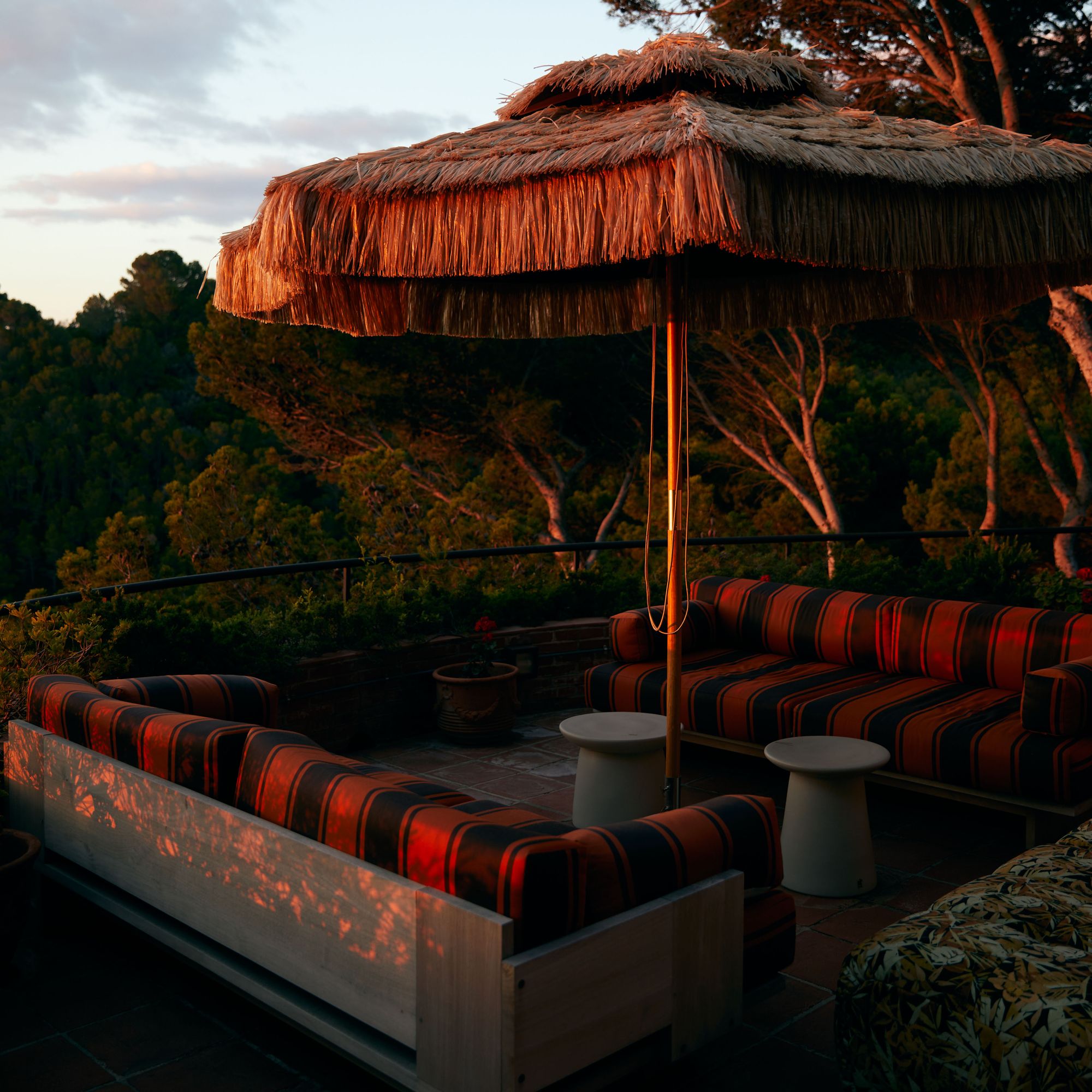 Parasol Raffia Ø 300 cm HK Living - parasols terrasse