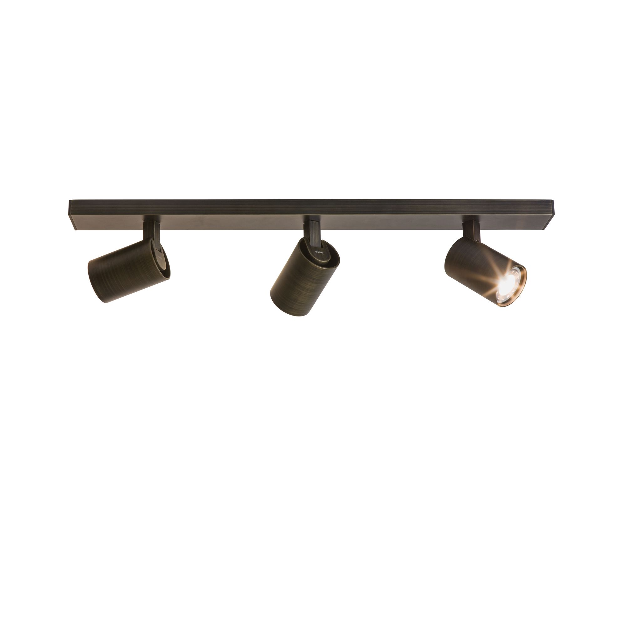NETTLIFE 3 spots de plafond GU10 métal noir orientables style industriel pour couloir intérieur