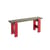 Banc Weekday Duo bois rouge multicolore vert / L 111 cm - Hay