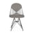 Chaise rembourrée Wire Chair DKR métal tissu noir / By Charles & Ray Eames, 1951 - Vitra