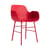 Fauteuil Form plastique rouge / Pieds métal - Normann Copenhagen
