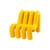 Poltrona imbottita Extra Bold Sofa tessuto giallo / Divano modulare - L 72 cm (4 tubi) - Moustache