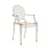Fauteuil empilable Louis Ghost plastique orange / Polycarbonate 2.0 - Kartell