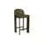 Sedia da bar Chisel 35 Low pelle verde / Altezza 65 cm - Imbottitura in pelle - Hay