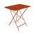 Bistro Foldable table metal orange / 77 x 57 cm - 4 persons / Parasol hole - Fermob