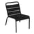 Chaise lounge Luxembourg métal noir / Assise basse - Fermob