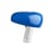 Lampe de table Snoopy métal bleu / Base marbre - Castiglioni, 1967 - Flos