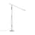 Stehleuchte Fifty-Fifty LED metall grau / Schwenkbare Leseleuchte - Hay