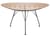 Table ronde Leaf gris bois naturel / Bambou - Triangulaire - 146 x 146 x 146 cm - Houe
