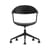 Fauteuil à roulettes Mynt noir / Plastique recyclé - Vitra
