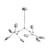 Pendelleuchte Drop Mini metall silber / 111 x 78,5 x H 54 cm - Modulierbar - 101 COPENHAGEN
