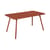 Luxembourg Rectangular table metal red / 143 x 80 cm (6 people) - Parasol hole - Fermob