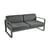 Gartensofa 2-Sitzer Bellevie metall textil grau 2 -Sitzer / L 160 cm - Bezug graphit - Fermob