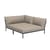 Modulares Gartensofa Level 2 Cozy textil beige / Weiche Rückenlehne & tiefe Sitzfläche - Eckmodul rechts L 173,5 x T 139 cm - Houe