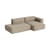 Canapé d'angle Mags Soft Low Armrest n°3 beige / 2,5 places - L 256.5 cm / Accoudoir droite - Hay