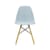 RE DSW - Eames Plastic Side Chair Chair plastic material blue / (1950) - Light wood legs / Recycled - Vitra