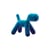 Decorazione Puppy XS Floqué tessuto blu / Effetto velluto - L 18,5 cm - Eero Aarnio, 2003 - Magis