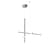 Coordinates  S1 Pendant grey silver metal LED / L 78 x H 78 cm - Flos