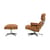 Lounge Chair & Ottoman Set armchair & footrest leather brown / Eames (1956) - Vitra