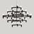 Suspension Crown Major métal noir / Ø 113 cm - Nemo