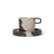 Tazza Inlay ceramica marrone beige / Con piattino - Ferm Living