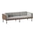 Sofa Cut textil grau / 3-Sitzer - L 230 cm - KANN DESIGN