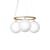 Suspension Miira 3 Circular verre blanc / Ø 54 cm - NUURA