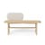 Eustache Bench textile wood beige / L 102 cm - Velvet - Hartô