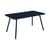 Table rectangulaire Luxembourg métal bleu / 143 x 80 cm (6 personnes)  - Trou parasol - Fermob