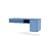 Wand-Schreibtisch Bureau holz blau / L 93.8 x Prof. 38 cm - MONTANA
