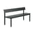Banc avec dossier Linear métal noir / L 170 cm - Muuto
