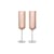 Set de 2 flûtes à champagne Ripple verre rose - Ferm Living