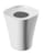 Poubelle Trash plastique blanc / H 36 cm - Jasper Morrison, 2005 - Magis