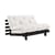 Schlafcouch Roots holz weiß / B 140 cm - 3 Positionen / Schwarze Struktur - KARUP