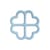 Clover Tablemat ceramic blue - & klevering