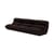 Divano destro Hi Lo - Configuration B tessuto marrone / 3 posti - L 330 cm - Modulare - &tradition