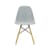 Chaise RE DSW - Eames Plastic Side Chair plastique gris / (1950) - Pieds bois clair / Recyclé - Vitra
