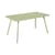 Luxembourg Rectangular table metal green / 143 x 80 cm (6 people) - Parasol hole - Fermob