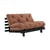 Schlafcouch Roots holz braun / B 140 cm - 3 Positionen / Schwarze Struktur - KARUP
