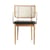Poltrona bridge Cannage fibre legno naturale / Pelle - Braccioli Ottone - RED Edition