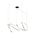 Sospensione Zigouzi LED metallo oro / L 180 cm - Dix Heures Dix