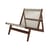 Fauteuil lounge MR01 Initial tissu beige bois naturel / Noyer & corde - Gubi