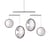 Pendelleuchte Focus X4 metall schwarz / LED – L 131 x H 72,3 cm - DCW éditions